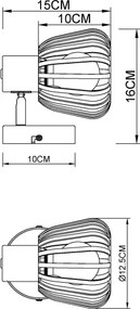Globo 54663-1 - Faretto da parete OLIN 1xE27/40W/230V