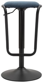 Sedia da bar color petrolio/nera in imbottito con altezza regolabile (altezza della seduta 61 cm) Destiny – Mauro Ferretti