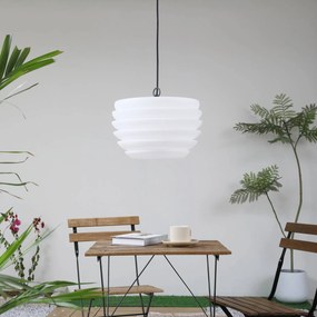 Lindby Arona lampada a sospensione, Ø 38cm, bianco