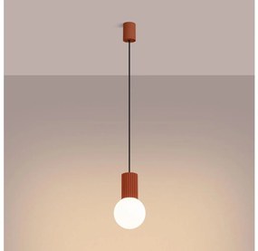 Sollux SL.1729 - Lampadario a sospensione con filo HALO 1xG9/8W/230V diametro 12 cm arancione