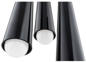 Argon 6103 - Lampadario su filo  HOLLYWOOD 3xE14/7W/230V nero