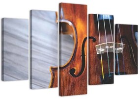 Quadri Quadro 5 pezzi Stampa su tela Musica per violino