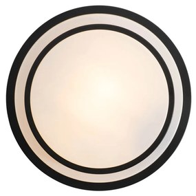 Plafoniera moderna nera con bianco 25 cm IP44 - Walden