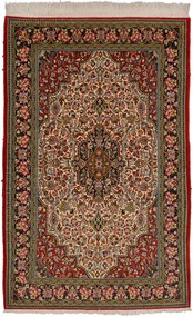 Ghom Tappeto 140 x 220 Beige (Iran) Annodato A Mano
