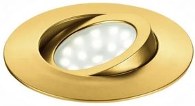 Incasso led zenit oro in policarbonato 5w 390lm 3000k ip44 orientab...