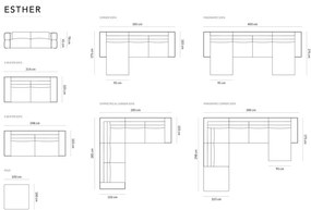 Divano angolare beige, angolo sinistro Esther - Milo Casa