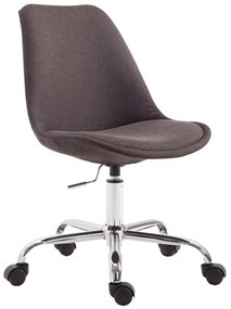 Sedia Ufficio Toulouse İn Stoffa Con Struttura İn Metallo Cromato / Dunkelgrau
