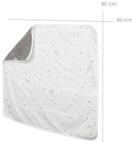 Coperta per neonati in cotone bianco e grigio 80x80 cm Strenenzauber - Roba