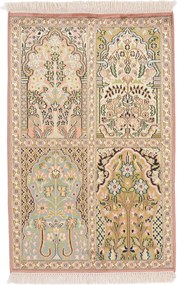 Cashmere Silk Tappeto 60 x 100 (Indian) Annodato A Mano