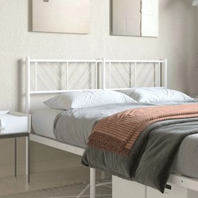 Testiera İn Metallo Bianco 135 Cm /