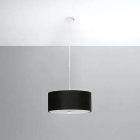 Sollux SL.0756 - Lampadario a sospensione con filo SKALA 3xE27/60W/230V diametro 30 cm nero