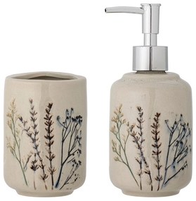 Set di accessori da bagno in gres crema Bea - Bloomingville