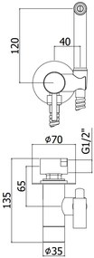 Paffoni Elle El131kcr Miscelatore Bidet monocomando Con Scarico Clic Clak Cromo