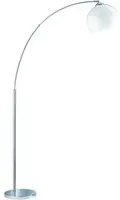 Piantana ad Arco Brasilia 1x E27 Cromo Paralume Bianco H180 cm Trio Lighting