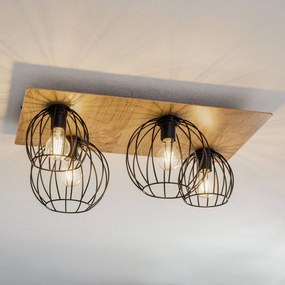 Plafoniera soffitto Malin SIGMA, dimmerabile, Legno chiaro, Soggiorno / Sala da pranzo, Legno, Moderno, Plafoniera