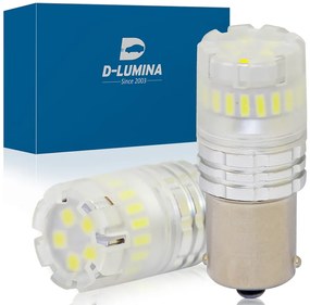 Lampada Led 1156 BA15S P21W Canbus Bianco 12V No Polarita IP67 Illuminazione 360 Gradi