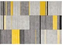 Tappeto 160x230 cm Ray A grigio e giallo