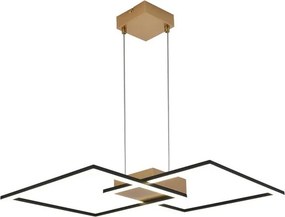 Lampadario LED glamour Kira nero 4900 lumen