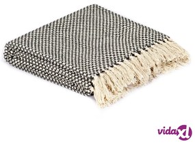 vidaXL Copriletto in Cotone 125x150 cm Antracite