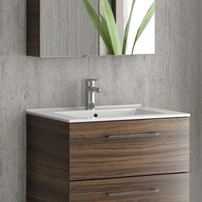 Composizione mobile lavabo 60, colonna specchio e pensile EL-60A - KAMALU
