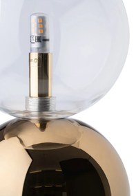Lampada LED da Tavolo 15 x 15 x 48 cm Cristallo Dorato Ferro