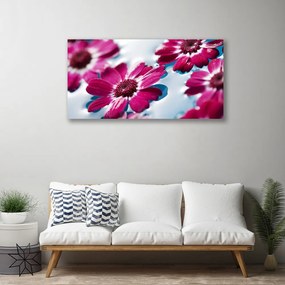 Quadro su tela Fiori sull'acqua Natura 100x50 cm