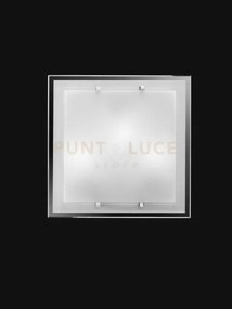 Plafoniera vetro bianco lucido 3 luci attacco e27 in metallo e allu...