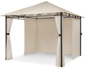 blumfeldt Mondo gazebo da giardino tendone per feste 295x262x295 acciaio poliestere beige