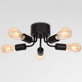 Lampadario a plafone BRENDA 5xE27/60W/230V nero