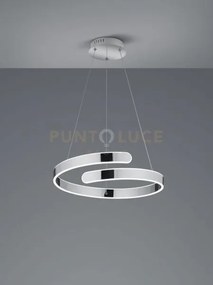 Parma sospensione led 37w 4500lm, 4000k cromo con dimmerazione ad i...