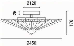 Plafoniera 5xE14/15W/230V grigio