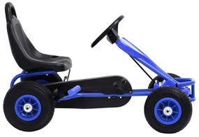 Go Kart a Pedali con Pneumatici, Blu