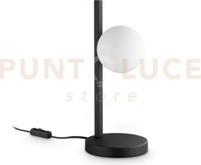 Binomio lampada da tavolo 1 luce attacco g9 nera lampadina inclusa