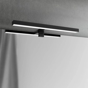 Lampada LED da Specchio 30cm Nera 4W - Doppia Installazione Colore Bianco Caldo 3.000K