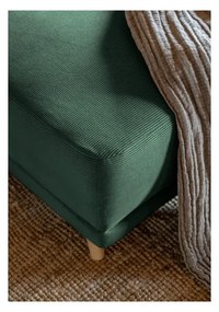 Divano letto in velluto a coste verde (variabile) Lazy Lukka - Miuform