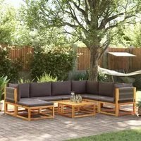 Set Divano da Giardino 8pz con Cuscini Legno Massello di Acacia 3278835