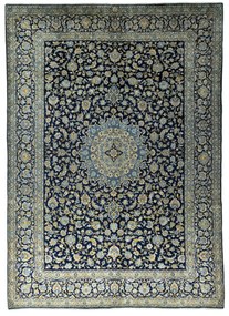 Kashan Tappeto persiano 400x280 Blu (Iran) Annodato A Mano