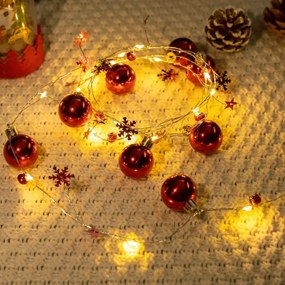 Aigostar - Catena luminosa LED di Natale 20×LED/3×AA 2 m bianco caldo