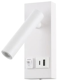Luce Spot da parete a LED con USB LED/2W/230V bianco