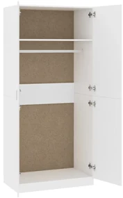 Armadio bianco 90x52x200 cm in truciolato