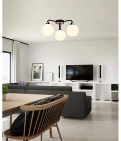 Lampadario a plafone CALDERA 3xE27/60W/230V nero