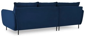 Divano angolare in velluto blu (angolo sinistro) Vienna - Cosmopolitan Design
