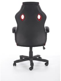 Sedia da ufficio HELO nera/rossa