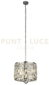 Bijou 3lt pendant - metallo cromato e cristallo