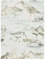 Vogel Tapete Estuary Birds von Sanderson - Blue/ Grey