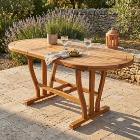 TURRIS - tavolo da giardino allungabile in legno massiccio di acacia 120/160