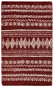 Tappeto di cotone rosso e bianco , 55 x 180 cm Ethnic - Webtappeti