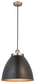 Endon 98749 - FRANKLIN Lampada a sospensione con cavo 1xE27/10W/230V nero/ottone