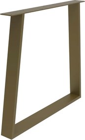 Gamba per mobili trapezoidale STEELMI Trap in acciaio bronzo opaco L 80 x P 8 x H 71 cm