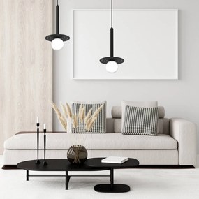 Eko-Light Lampada a sospensione Futura, nero/bianco, 1 luce
